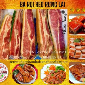 Ba chỉ heo rừng (nguyên tảng và cắt thanh)